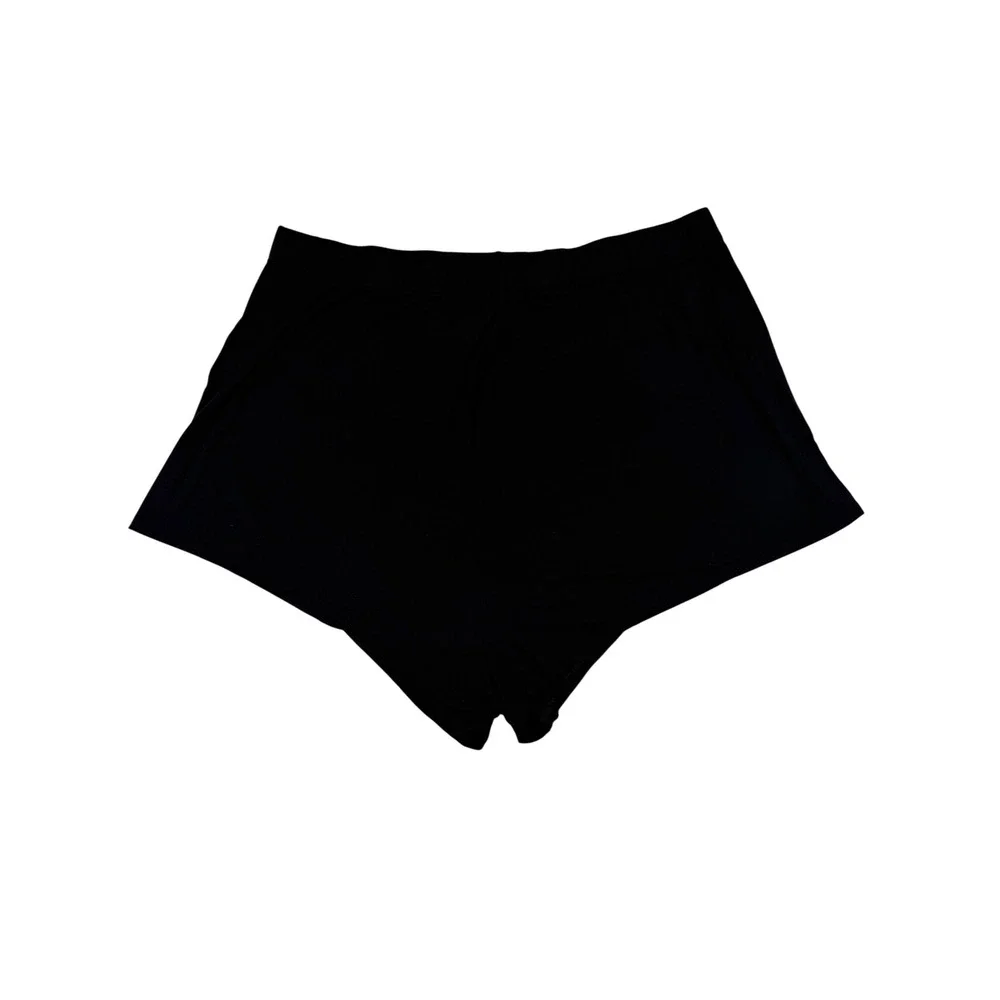 Skims Women Black Rayon Blend Elastic Waist Lounge Pajama Shorts 3XL